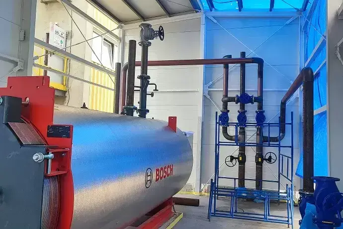 Gas boiler and cogeneration plant construction project (Lidzbark Warmiński)